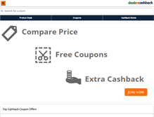 Tablet Screenshot of dealsncashback.com